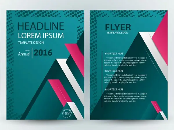 flyer template illustration with 3d blue background