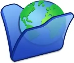 Folder blue internet