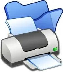 Folder blue printer