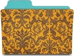 Folder damask tangerine 
