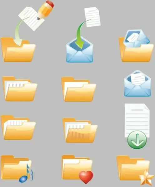 folder icon vector cute