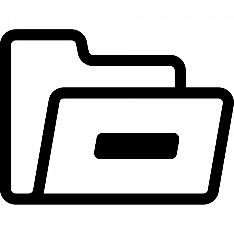 folder open icon flat geometric outline