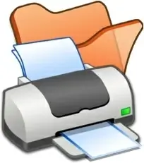 Folder orange printer