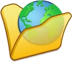 Folder yellow internet