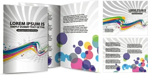 brochure templates modern colorful circles curves decor