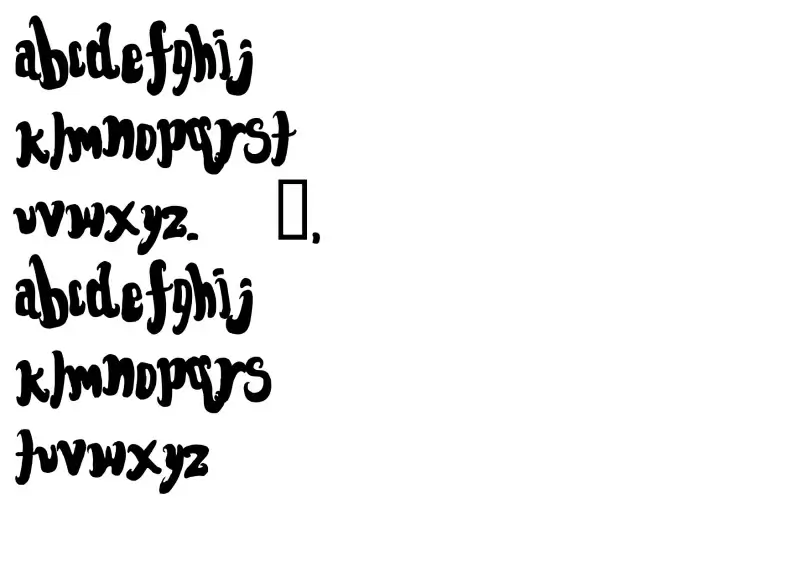Font for the dumped