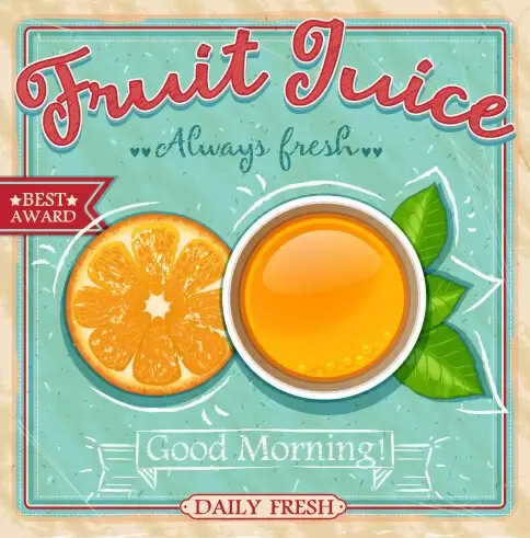 food retro style poster vector