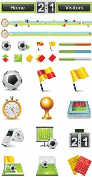 football theme icon vector