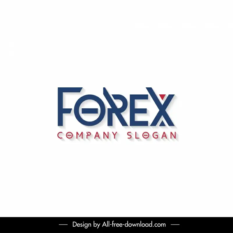 forex logo template modern elegant flat texts decor