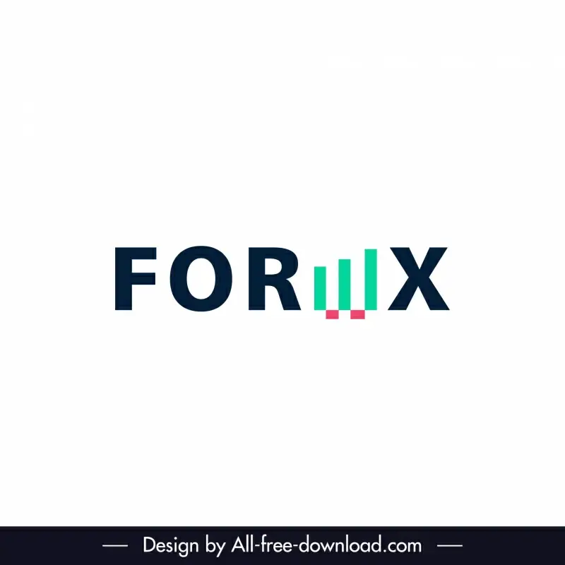 forex logo template modern flat capital texts decor