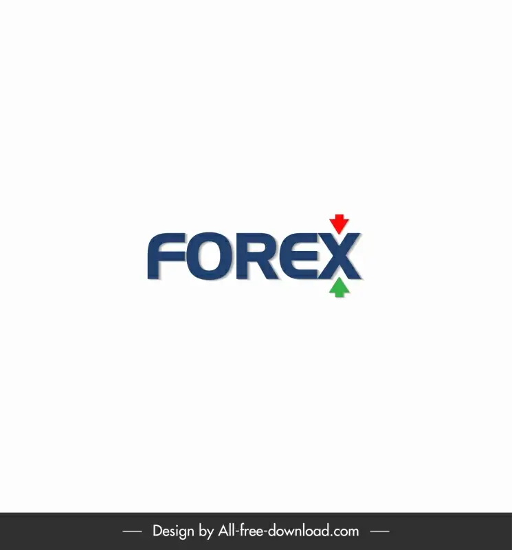 forex logotype modern elegant flat texts arrows sketch