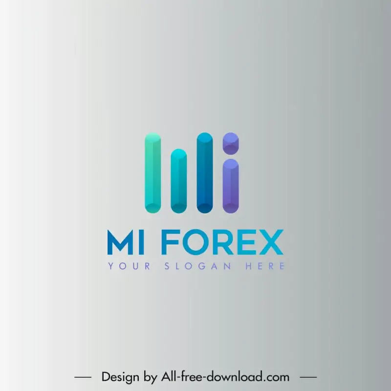 forex trading logotype flat modern stylized texts sketch