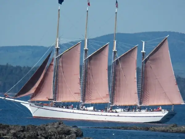 four mast schooner under sail