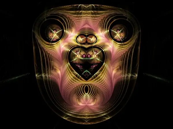 fractal pink gold