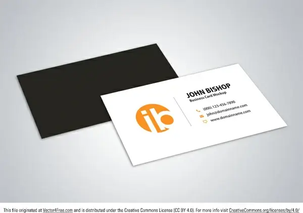 free business card vector mockup