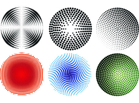free circular halftone patterns