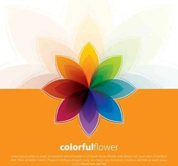 Free colorful vector flowers
