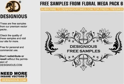 Free floral vector samples