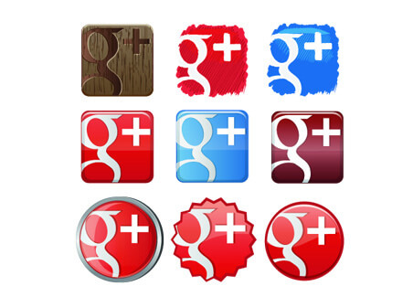 free google1 plus icon set