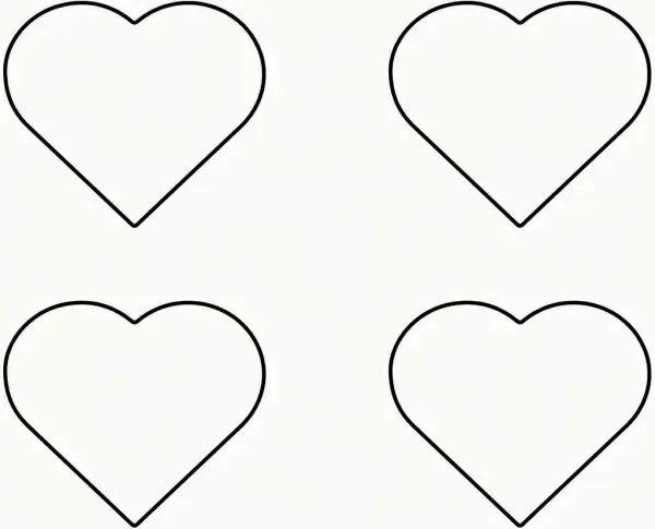 free heart vector coloring page