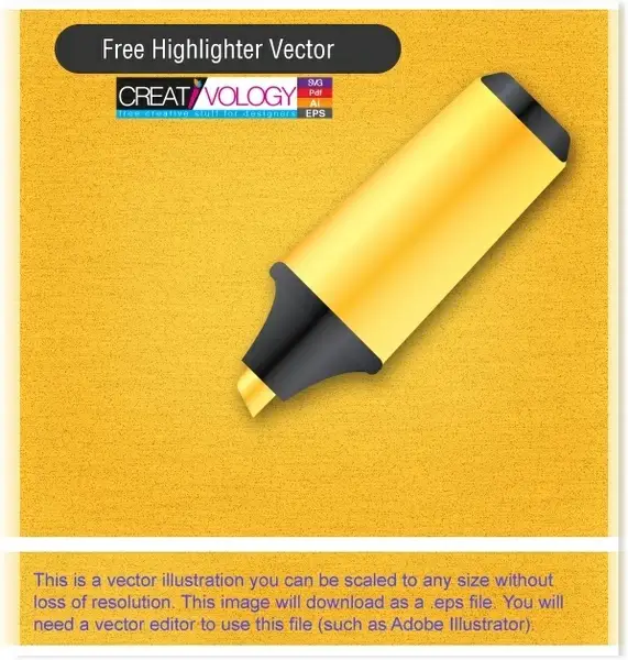 highlight pen advertising background shiny black yellow decor