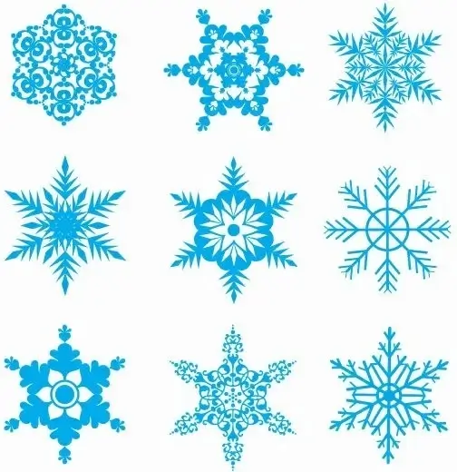 Free Snowflakes Vector Set Vectors graphic art designs in editable .ai ...