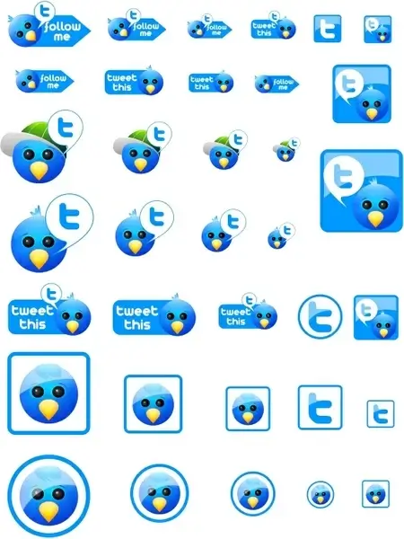 Free Twitter Icons icons pack