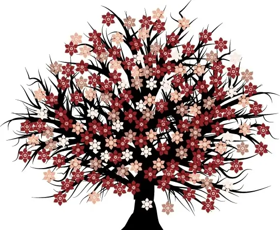 Free vector blossom tree