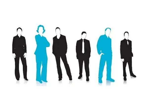 
								Free Vector Business Silhouettes							