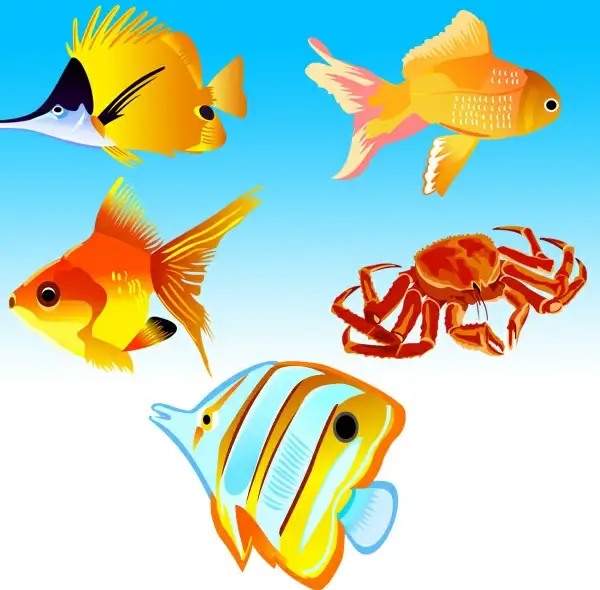 free vector fish icons