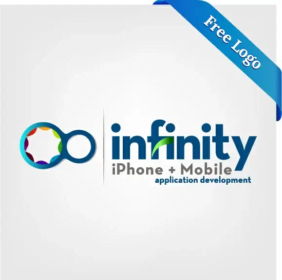 free vector infinity iphone mobile application development logo download