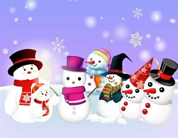 Free Vector Snowman 02