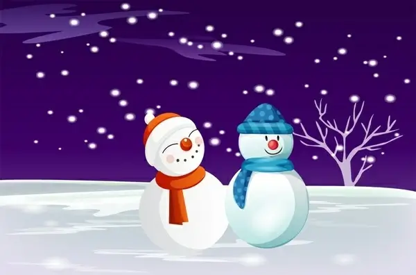 Free Vector Snowman