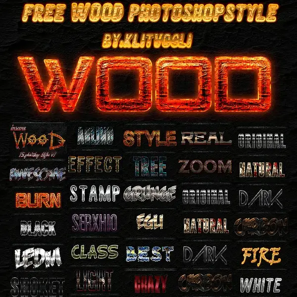 free wood photoshop style 