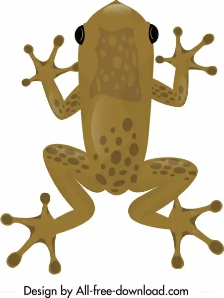 frog wild animal painting brown decor
