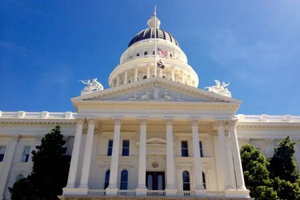 front of state capitol government building