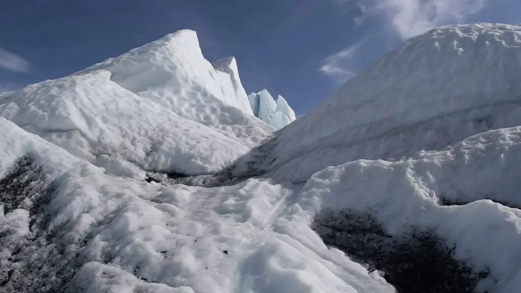 frozen white ice in winter