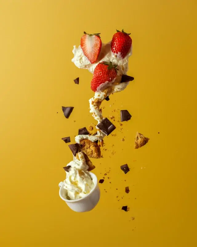 fruit chocolate cream backdrop picture elegant dynamic 