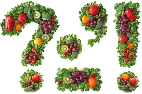 fruits and vegetables patchwork symbol highdefinition picture