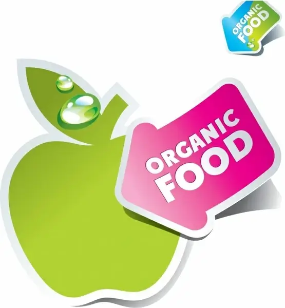 organic label template modern colorful paper cut design