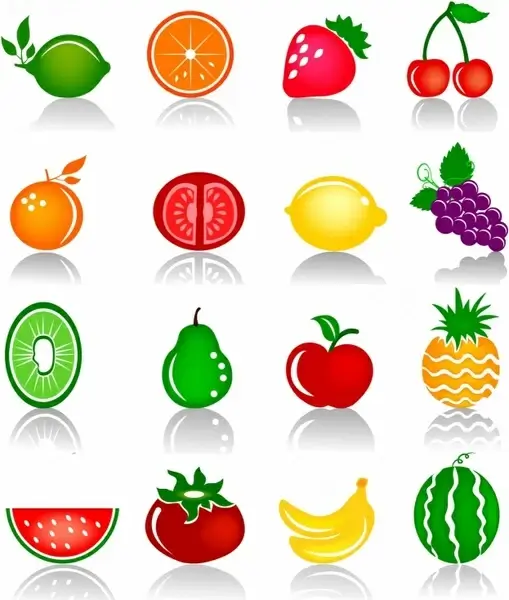 Fruits Colorful Icons
