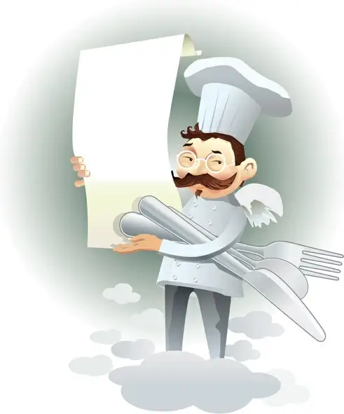 funny cook background vector