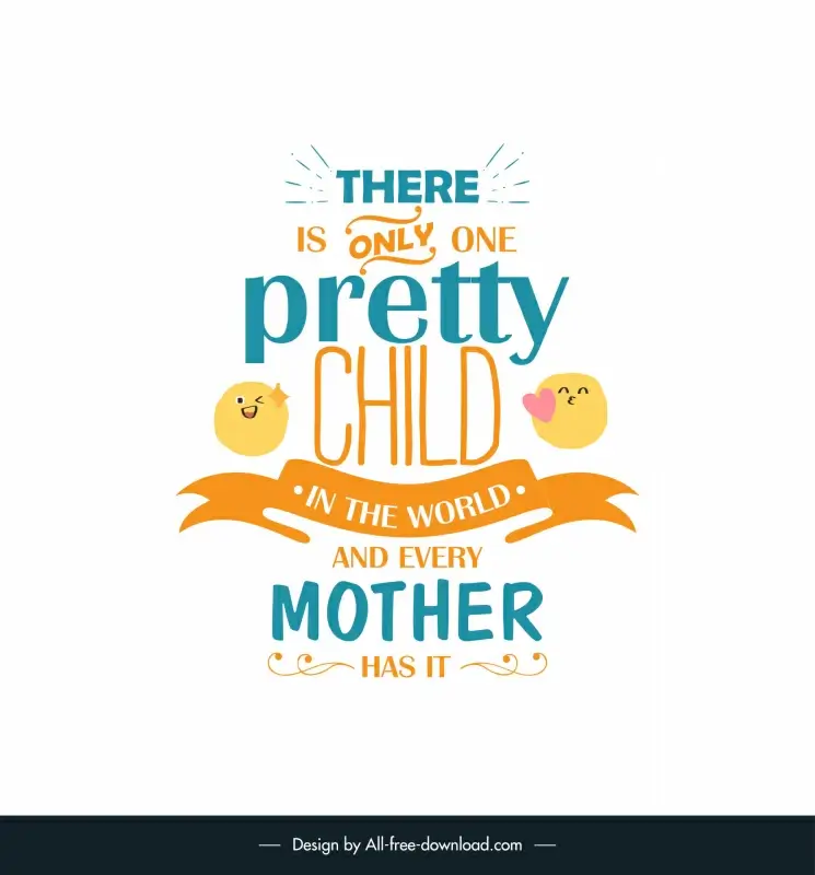 funny mothers day quotes banner template symmetric texts ribbon chick decor