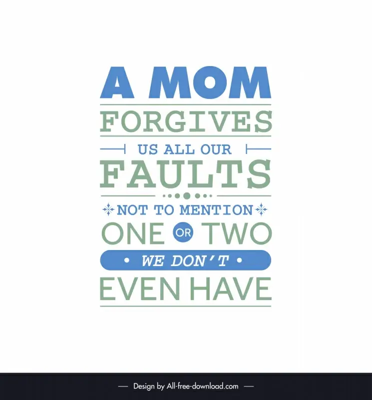 funny mothers day quotes poster template elegant symmetric texts layout
