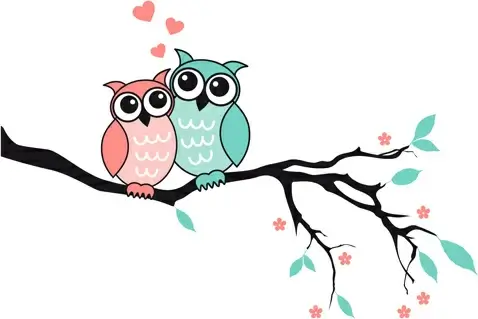 funny owls design vectors