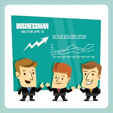 funny people business template vector