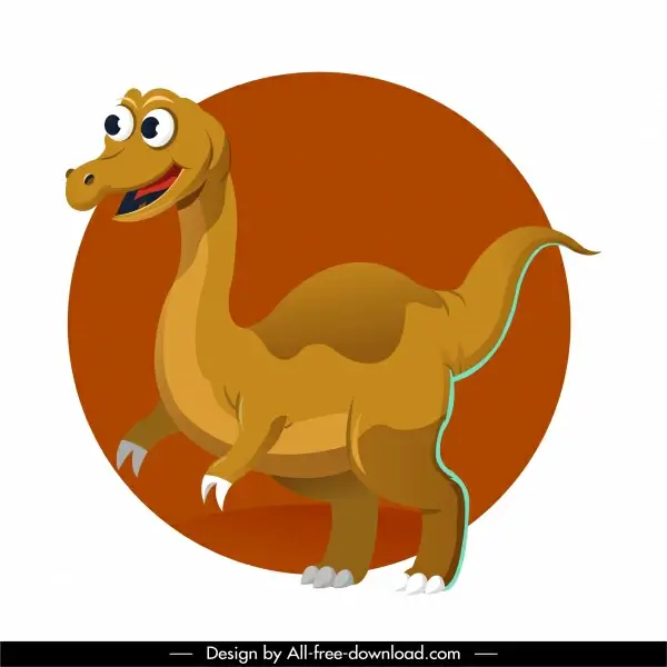 gallimimus dinosaur icon cute cartoon character design