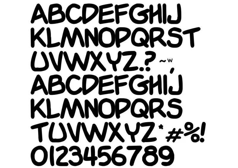 Garfield Font in truetype .ttf opentype .otf format free and easy ...