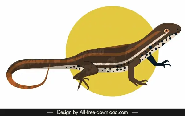 gecko icon dark colored 3d classic design