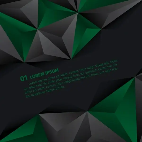 geometric abstract background green grey polygonal ornament
